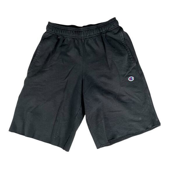 Champion Sweat Shorts Men's Black Size Small Pockets Lounge Wear Comfy Cut Off - Picture 5 of 8